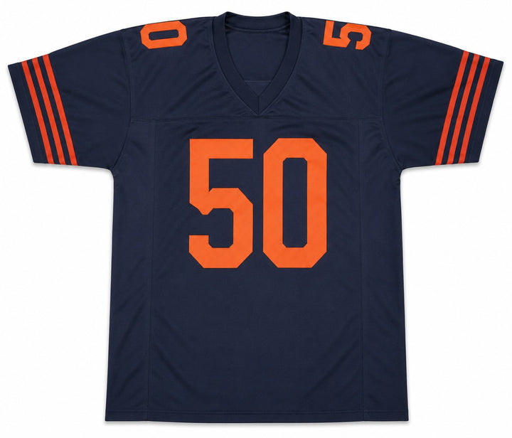 Chicago Bears Mike Singletary Signed Blue Jersey Beckett BAS Witness