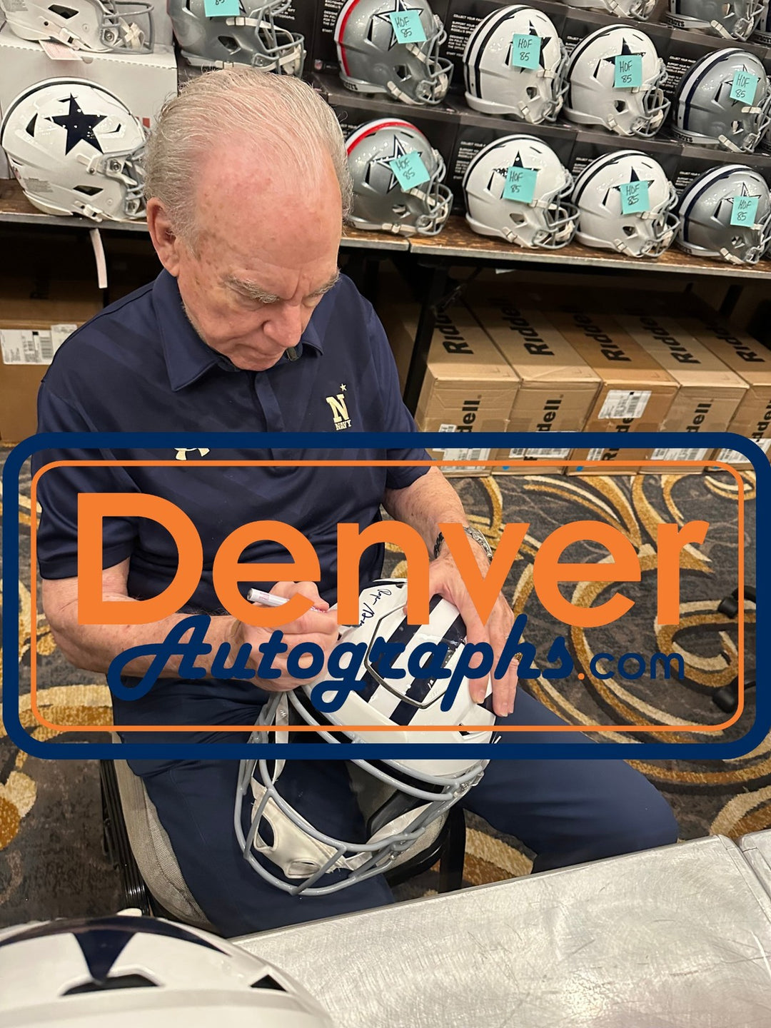 Roger Staubach Autographed Dallas Cowboys SpeedFlex TB Helmet Beckett 57304