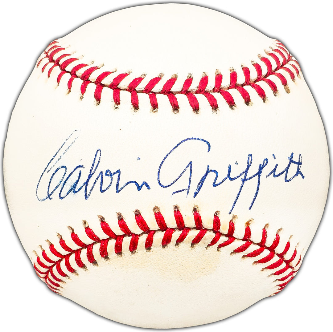 Calvin Griffith Signed Official AL Baseball Minnesota Twins Owner Beckett