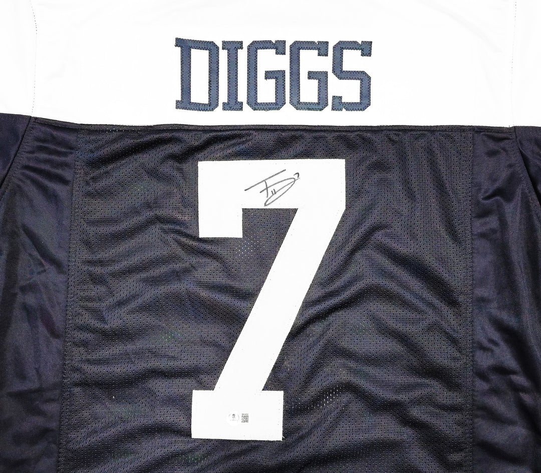 Dallas Cowboys Trevon Diggs Autographed Signed Blue & White Jersey Beckett