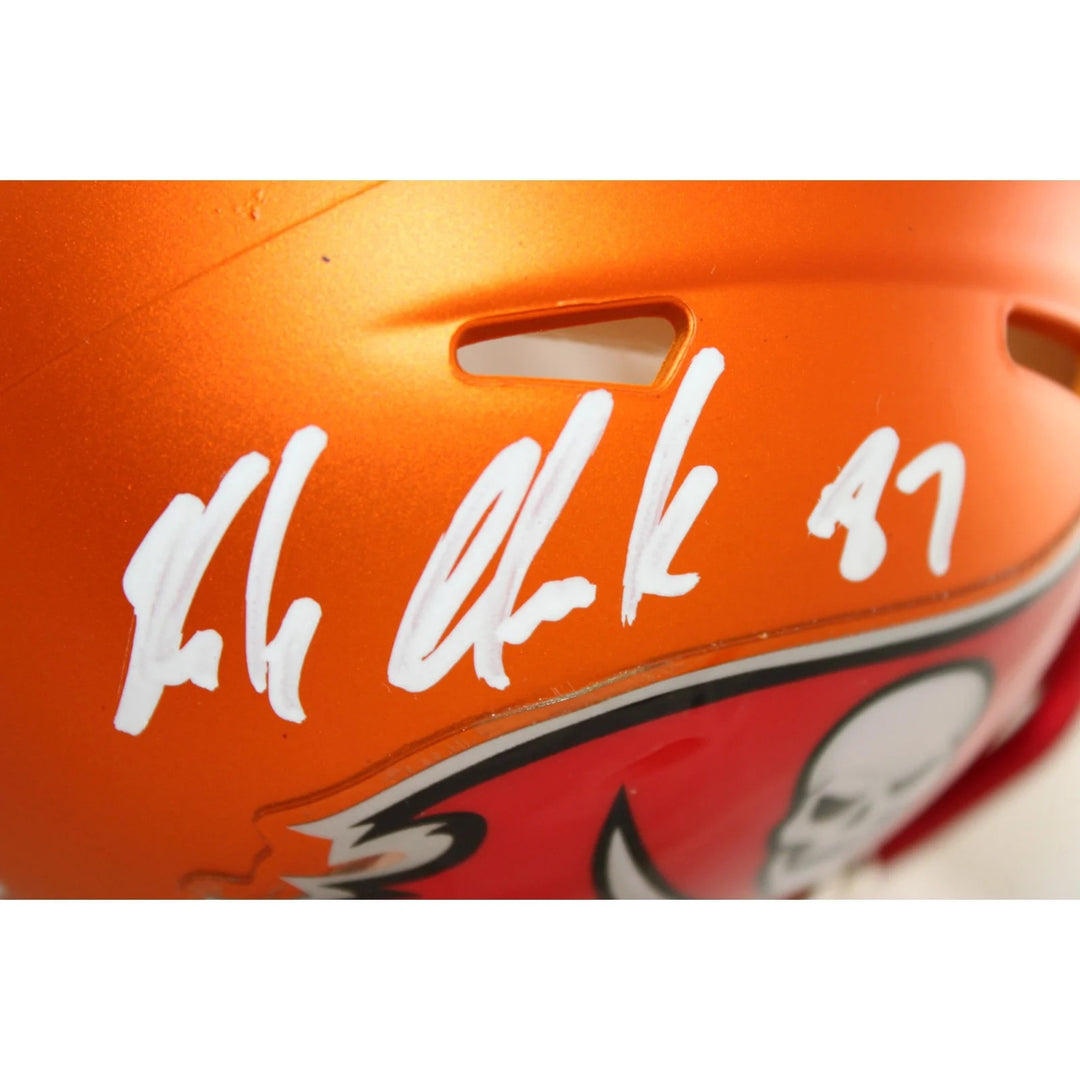 Rob Gronkowski Signed Tampa Bay Buccaneers Mini Helmet Blaze Beckett W 58344