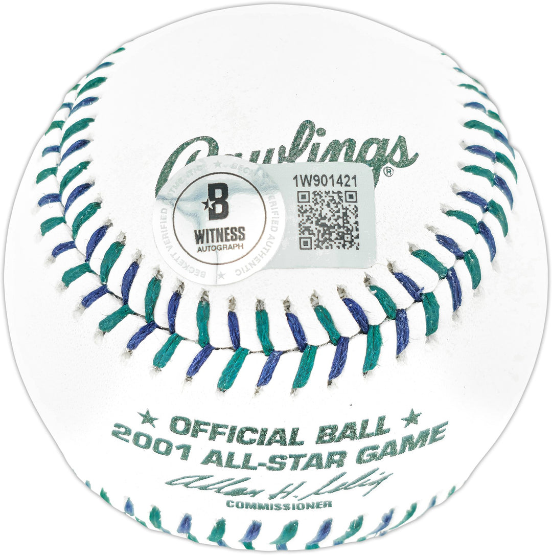 Ken Griffey Jr. Signed 2001 ASG Logo Game Baseball Mariners Beckett Wit