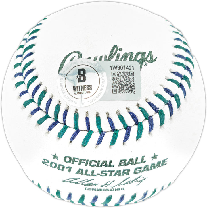 Ken Griffey Jr. Signed 2001 ASG Logo Game Baseball Mariners Beckett Wit