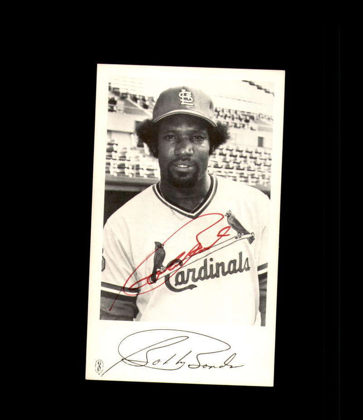 Bobby Bonds JSA Signed  4x5 Team Issued Photo Autograph St Louis Cardinals
