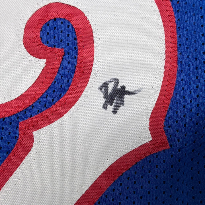 Autographed/Signed Darryn Peterson Kansas Blue Jersey Beckett BAS COA