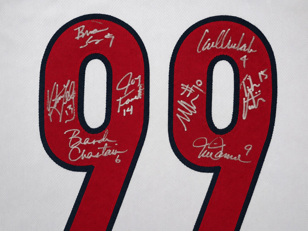 Team USA 1999 Women's World Cup Champions Signed White Jersey With 8 Sigs Hamm