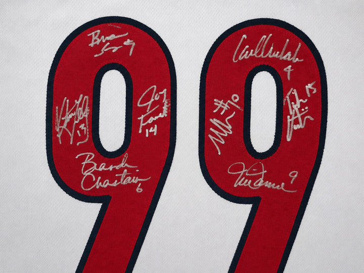 Team USA 1999 Women's World Cup Champions Signed White Jersey With 8 Sigs Hamm