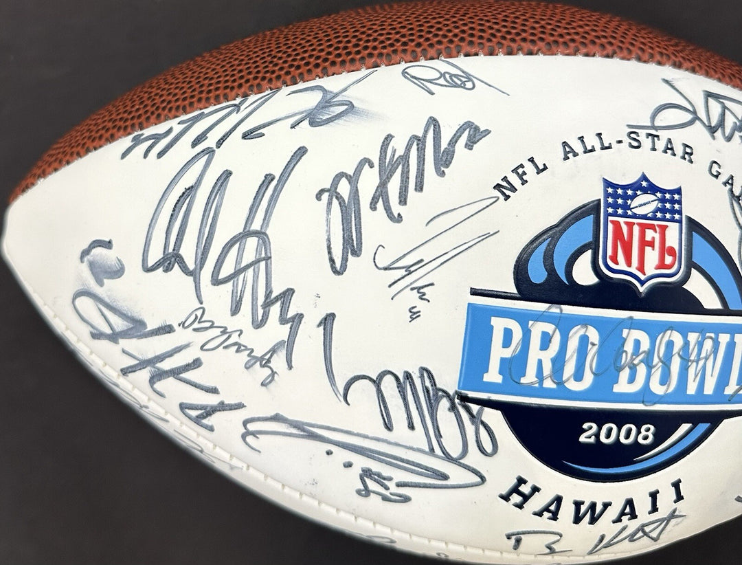 2008 Pro Bowl Team Signed NFL Football Adrian Peterson Tony Romo 40 + Auto Coa