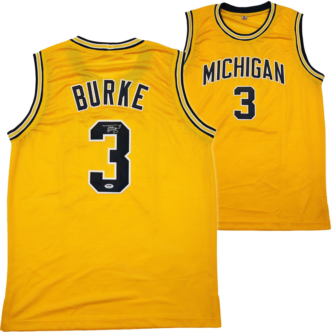 Michigan Wolverines Trey Burke Autographed Yellow Jersey PSA/DNA