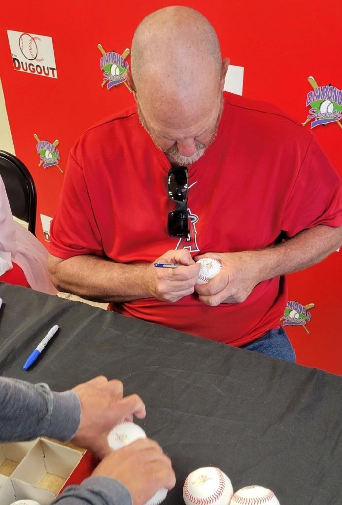 Troy Percival signed "Final Out" 2002 World Series Baseball auto BAS Beckett
