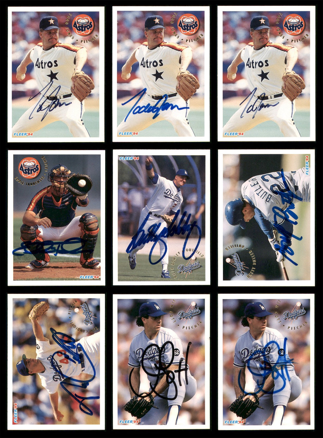1994 Fleer Baseball Autographed Signed Cards Lot Of 79