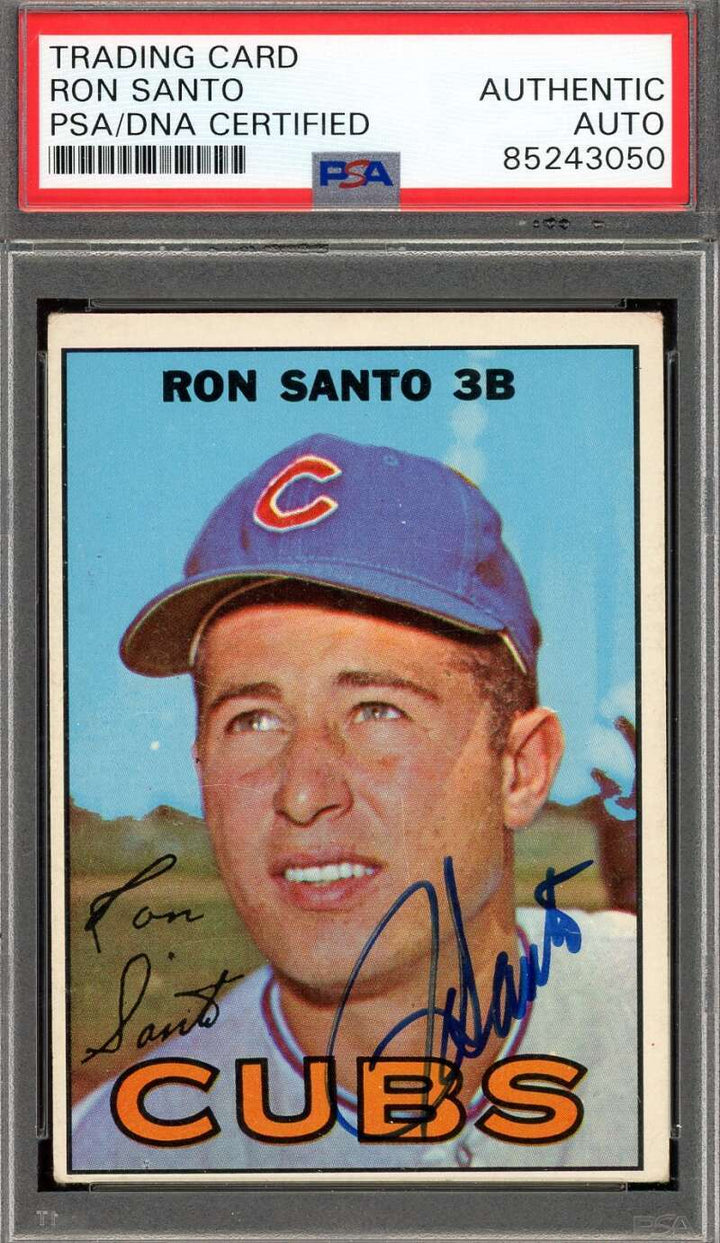 Ron Santo PSA DNA Signed 1967 Topps Autographed