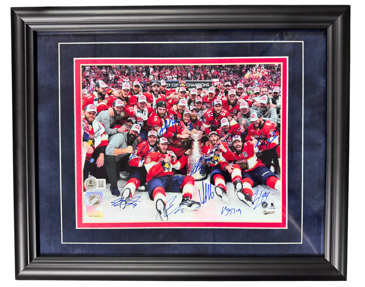 Florida Panthers Multi Signed 2024 Stanley Cup Champions 8x10 Framed Photo (Beck