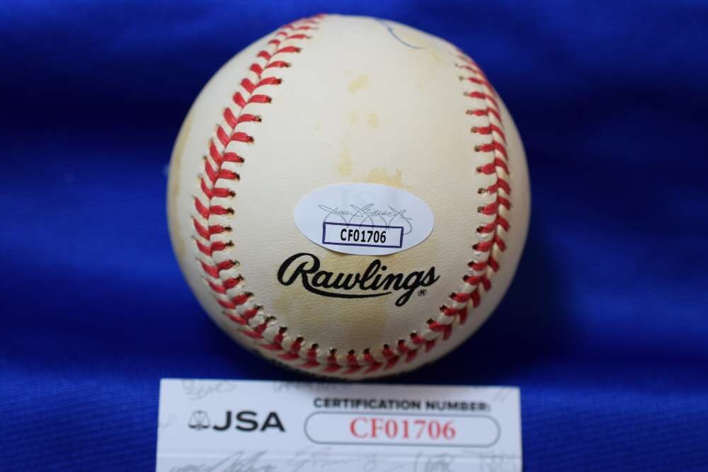 Mack Jones JSA COA Autograph ONL National League Signed Baseball 60 & 65