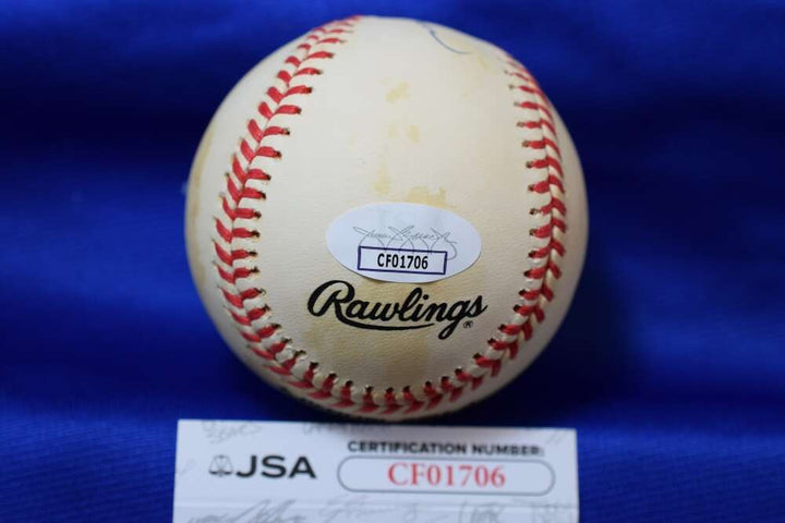 Mack Jones JSA COA Autograph ONL National League Signed Baseball 60 & 65