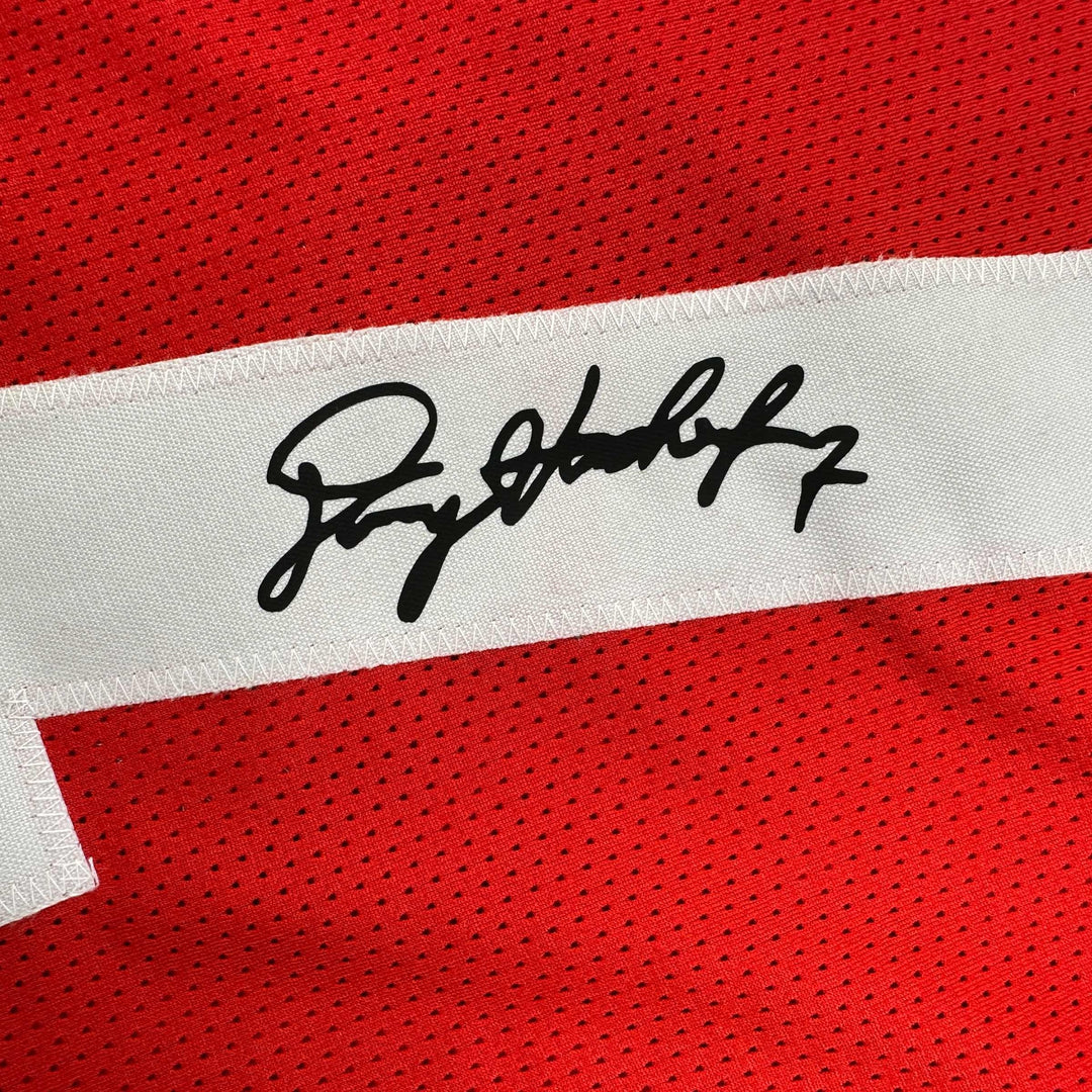 Facsimile Autographed Dwayne Haskins Jr. Ohio State Red Reprint Jersey Men's XL