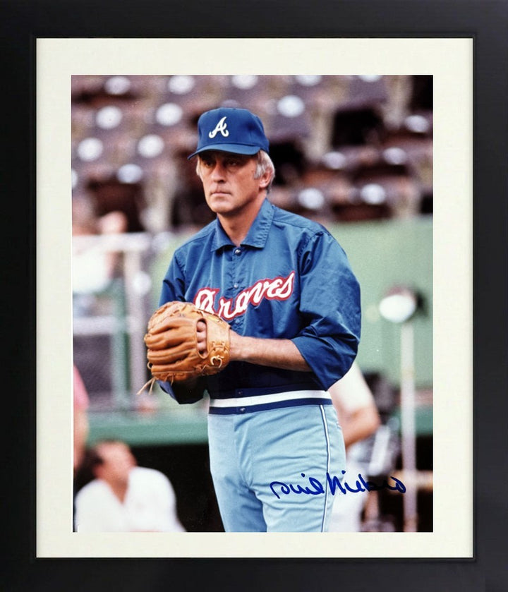 Phil Niekro signed Atlanta Braves 8x10 Photo minor dings Framed- Tuff Stuff COA