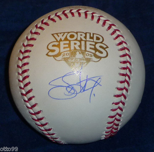 JERRY HAIRSTON JR SIGNED 2009 WORLD SERIES ROMLB BALL NY YANKEES LA DODGERS O's