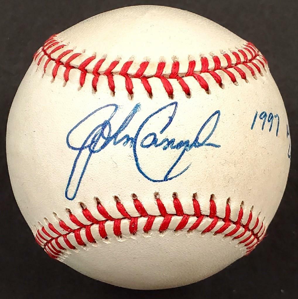 John Cangelosi "1997 National League Champs" 1/1 Marlins signed Baseball BAS COA