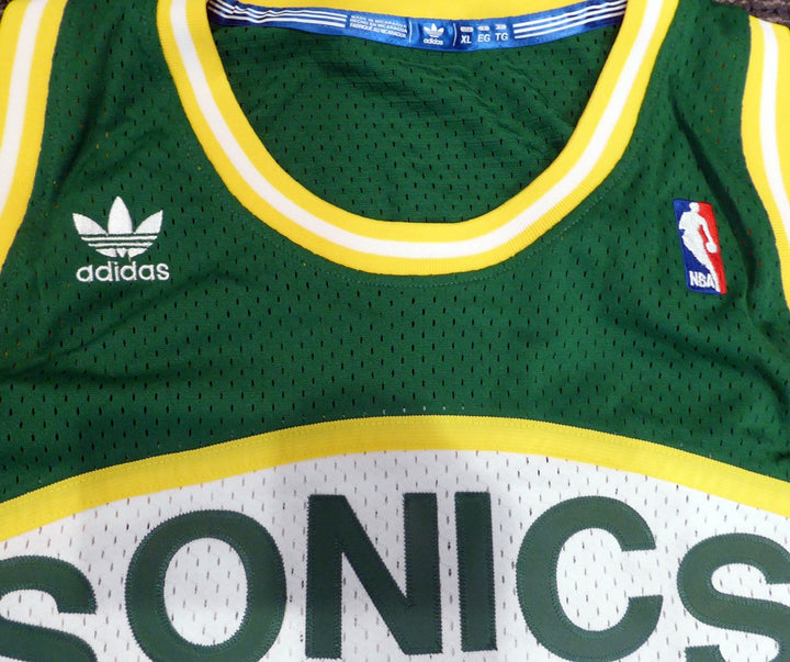 Seattle Sonics Shawn Kemp Auto Green Adidas Hardwood Classics Jersey Reign Man