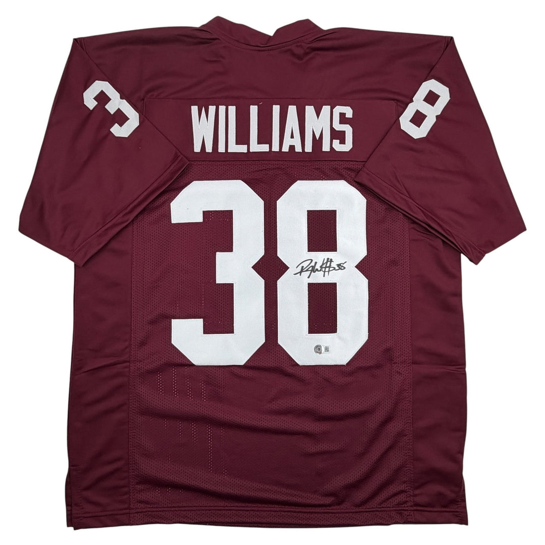 Autographed/Signed Roy Williams Oklahoma Maroon College Jersey Beckett BAS COA