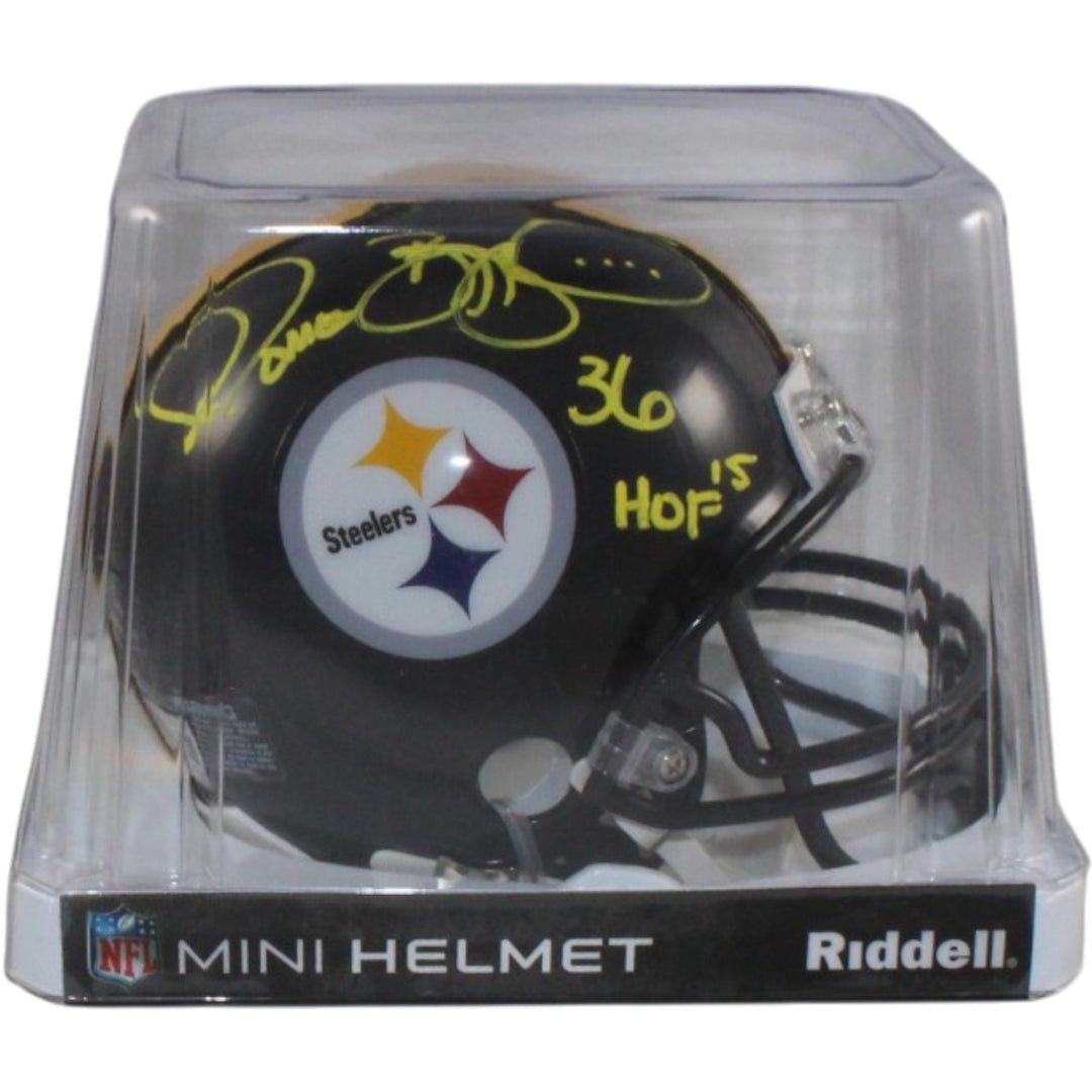 Jerome Bettis Signed Pittsburgh Steelers VSR4 Mini Helmet HOF Beckett WIT 57544