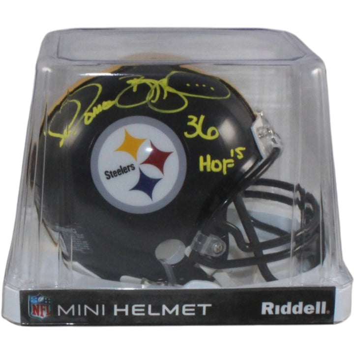 Jerome Bettis Signed Pittsburgh Steelers VSR4 Mini Helmet HOF Beckett WIT 57544