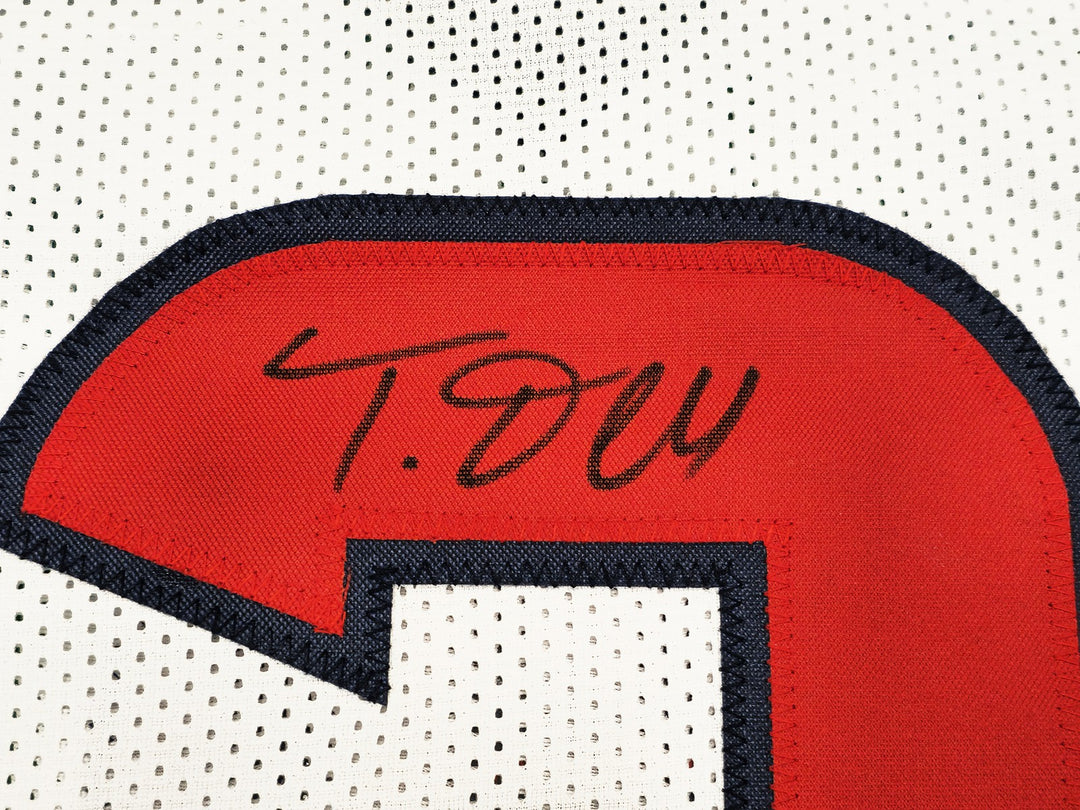 Houston Texans Tank Dell Autographed Signed White Jersey Beckett BAS QR