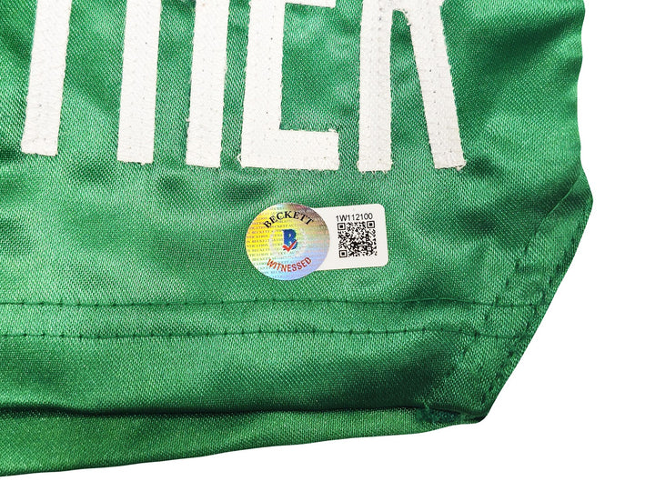 Floyd Mayweather Jr. Autographed Signed Green Boxing Trunks Beckett Witness