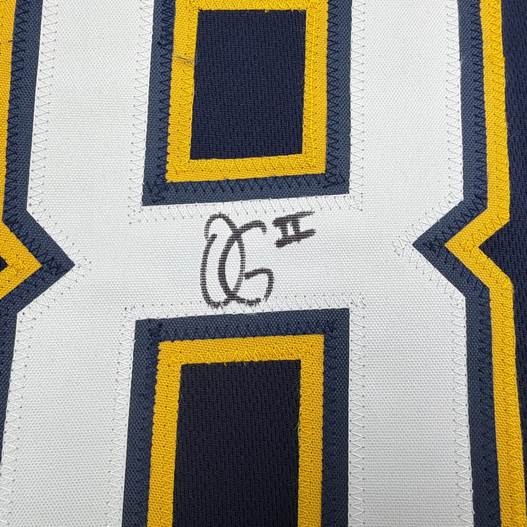 Autographed/Signed Oronde Gadsden Los Angeles Blue Cut Jersey Beckett BAS COA