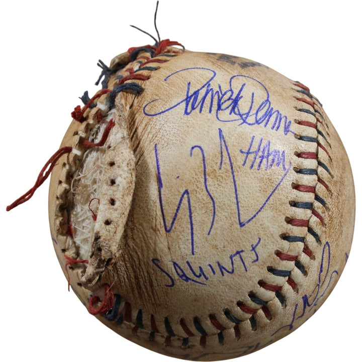 Cast Sandlot Autographed Ripped Custom Baseball Renna +7 Character Beckett 57168