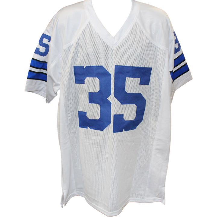 Calvin Hill Autographed Pro Style XL White Jersey SB VI Champs Beckett 54290