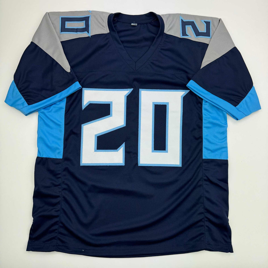 Autographed/Signed Tony Pollard Tennessee Blue Football Jersey Beckett BAS COA
