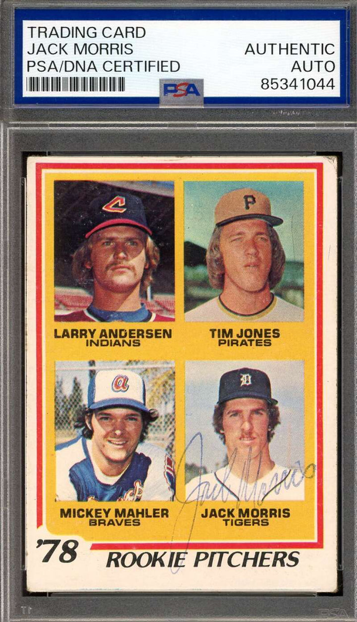 Jack Morris PSA DNA Vintage Signed 1978 Topps Rookie Autograph