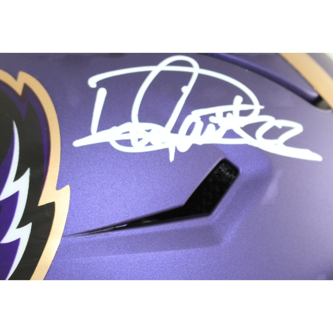 Derrick Henry Signed Baltimore Ravens 24 ALT SpeedFlex Helmet Beckett WIT 57931