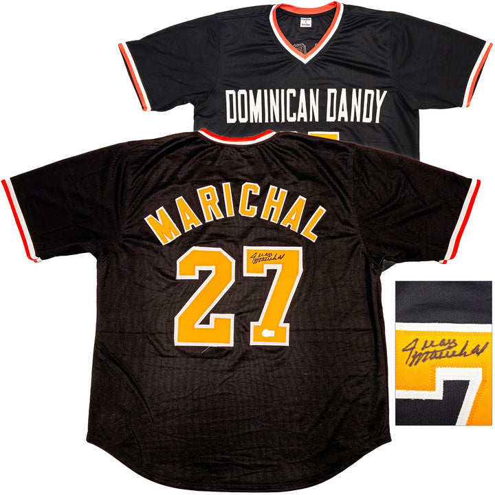 San Francisco Giants Juan Marichal Auto Signed Black Baseball Jersey Beckett Wit