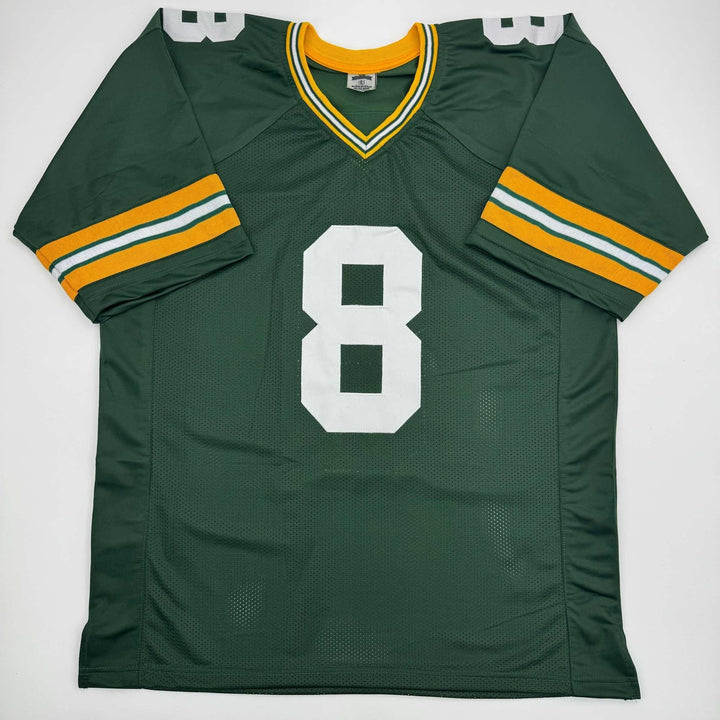 Autographed/Signed Josh Jacobs Green Bay Green Jersey Beckett BAS COA