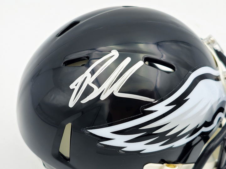 Brandon Graham Signed Eagles 2022 Alternate Black Speed Mini Helmet Beckett Wit
