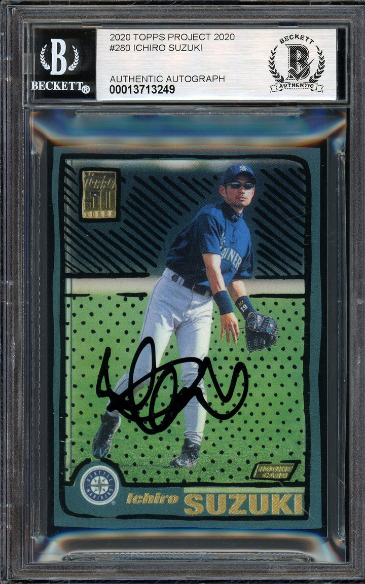 Ichiro Suzuki Auto Topps Project 2020 Joshua Vides Card 280 Sig 10 /10 BAS