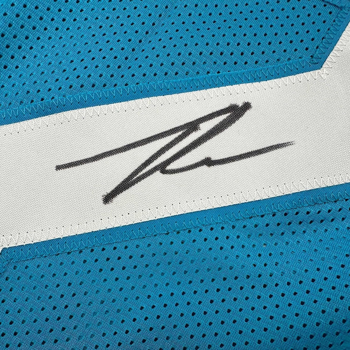 Framed Signed Tyson Campbell 35x39 Jacksonville Teal Jersey JSA COA