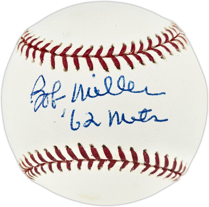 Bob Miller Autographed Signed MLB Baseball New York Mets "62 Mets" Beckett