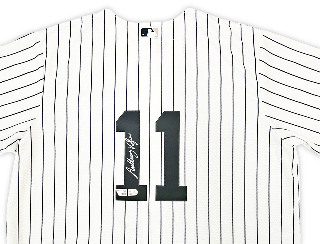 New York Yankees Anthony Volpe Signed White Nike Jersey Size XL Fanatics Holo