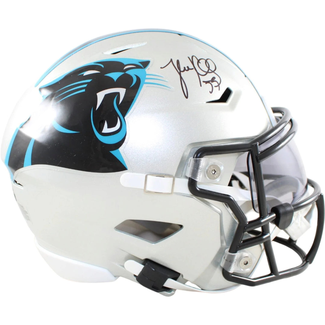 Luke Kuechly Signed Carolina Panthers Mid-Size Midi Helmet Beckett Witness 58677