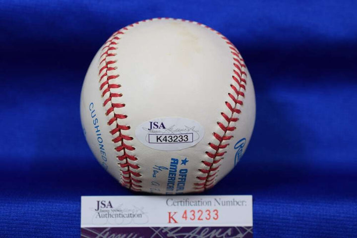 Virgil Trucks JSA  American League OAL Signed Baseball 5-15-52 8-25-52