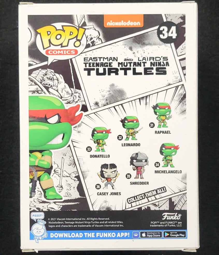Kevin Eastman signed Michelangelo TMNT Ninja Turtles Funko Pop! 34 autograph JSA
