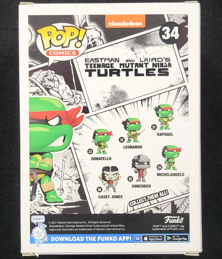 Kevin Eastman signed Michelangelo TMNT Ninja Turtles Funko Pop! 34 autograph JSA