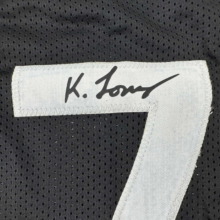 Framed Facsimile Autographed Kyle Lowry 33x42 Black Reprint Laser Auto Jersey
