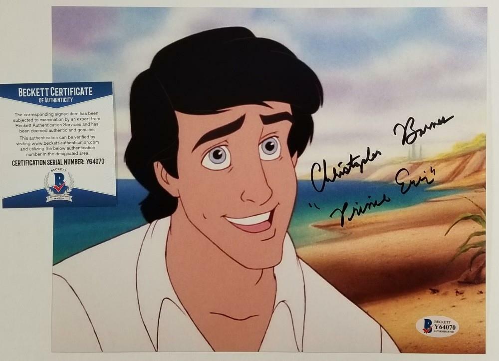 Christopher Barnes signed "Prince Eric" Little Mermaid 8x10 Photo #1 (B) BAS COA
