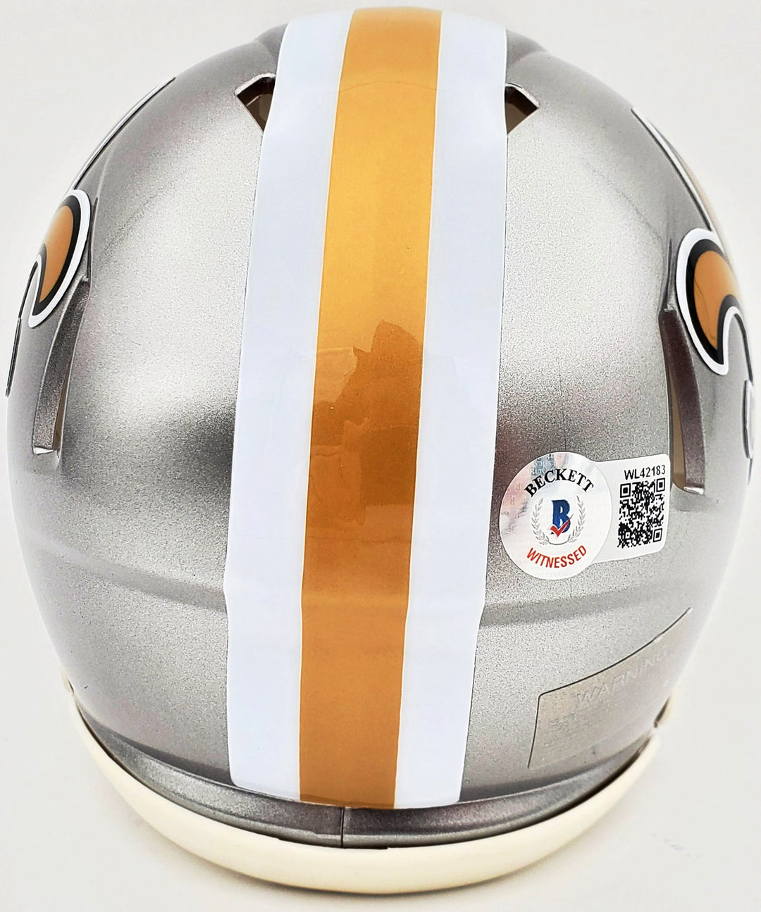 Drew Brees Signed Saints Flash Silver Speed Mini Helmet "SB XLIV MVP" Beckett