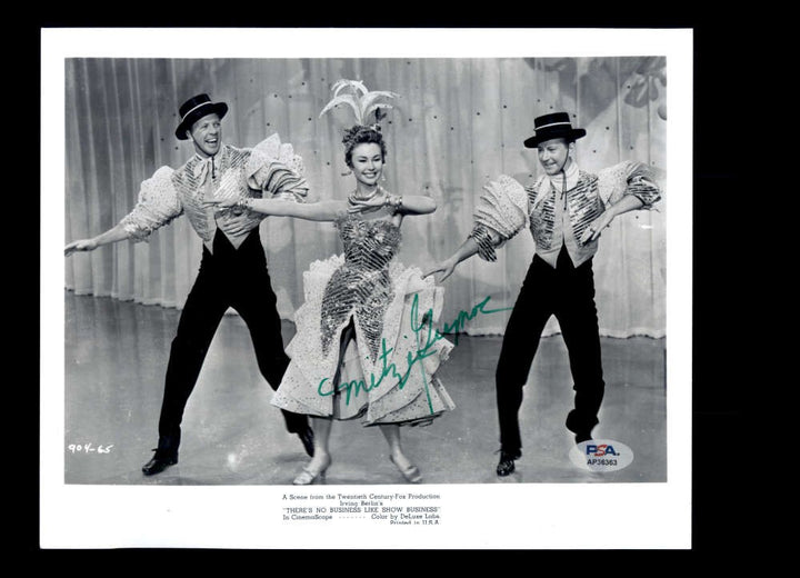 Mitzi Gaynor PSA DNA Coa Signed 8x10 Photo Autograph